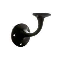 De Oude Deurklink Trapleuning houder zwart vlak - opschroevend - thumbnail