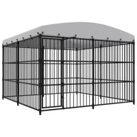 vidaXL Hondenkennel voor buiten met dak 300x300x210 cm - thumbnail