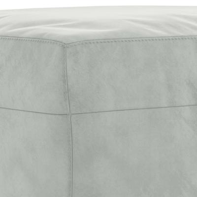 3-delige Loungeset met kussens fluweel lichtgrijs