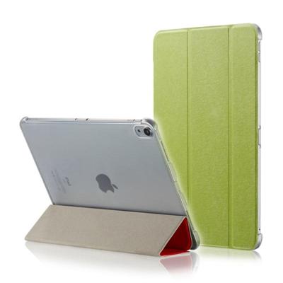 Zijde textuur horizontale Flip clip magnetische PU lederen case voor iPad Pro 12 9 inch (2018) met drie-opvouwbare houder & slaap/Wake-up functie (gr Zijde textuur horizontale Flip clip magnetische PU lederen case voor iPad Pro 12 9 inch (2018) met drie-opvouwbare houder & slaap/Wake-up functie (gr