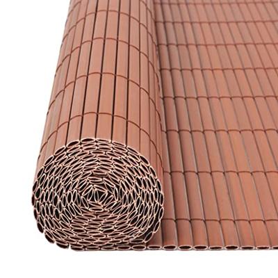 VidaXL Tuinafscheiding dubbelzijdig 90x300 cm pvc bruin VidaXL Tuinafscheiding dubbelzijdig 90x300 cm pvc bruin