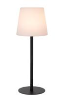 Lucide TYON - Oplaadbare Tafellamp Binnen/Buiten - Accu/Batterij - LED Dimb. - 1x2W 2700K - IP65 - Zwart - thumbnail