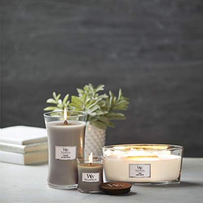 WoodWick linen ellipse candle