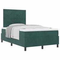 Boxspring bed met matras Donkergroen 120 x 190 cm Fluweel - thumbnail
