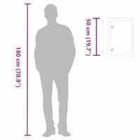 VidaXL Bedieningskast grijs 40 x 17,5 x 50 cm abs kunststof - thumbnail