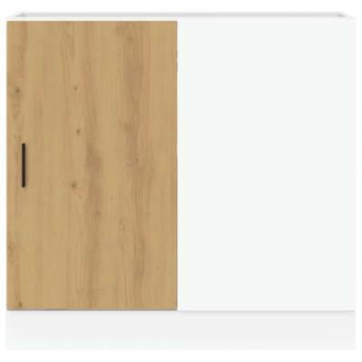 Keuken onderkast Lyon bewerkt hout artisanaal eikenkleur Keuken onderkast Lyon bewerkt hout artisanaal eikenkleur