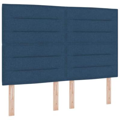 Bedframe met hoofdeinde Blauw 160 x 200 cm Stof