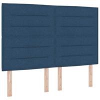 Bedframe met hoofdeinde Blauw 160 x 200 cm Stof - thumbnail