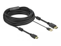 Delock 85968 HDMI naar DisplayPort-kabel 4K 30 Hz 10 m - thumbnail
