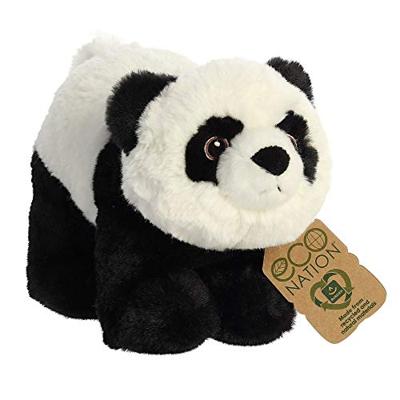 Aurora knuffel Eco Nation panda 23 cm pluche zwart/wit