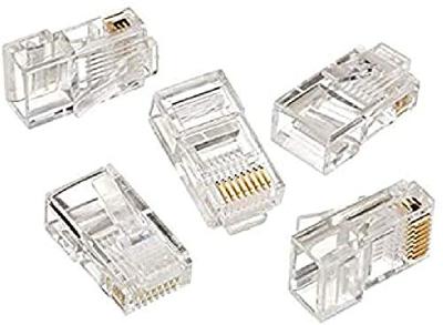 UTP connector 8-pins 8P8C (RJ45) voor CAT5, 100 stuks