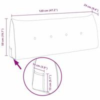 VidaXL Rugkussen rood 120 x 24 x 50 cm stof - thumbnail