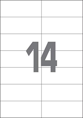 A4 etiketten 105 x 42,3 mm wit 100 vel Sorex