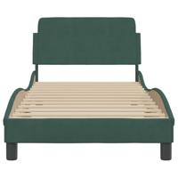Bedframe zonder matras 80x200 cm fluweel donkergroen - thumbnail
