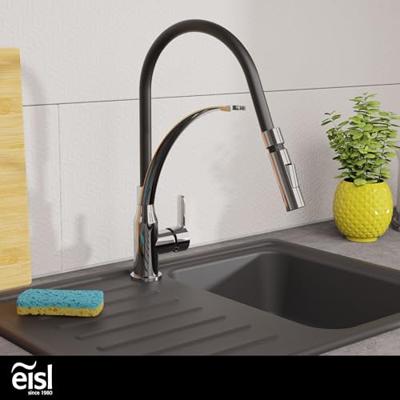 EISL CARNEO ééngreepsmengkraan keuken | choom-zwart met soft-touch uitloop - NI183CARCRB NI183CARCRB EISL CARNEO ééngreepsmengkraan keuken | choom-zwart met soft-touch uitloop - NI183CARCRB NI183CARCRB