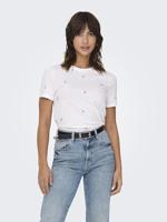 Only Onlketty Life S/s O-neck Top Jrs Noos T-shirts Bright White Cherries - thumbnail