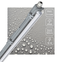 LED&apos;s Light LED TL armatuur met lamp 120 cm - Koud wit licht 6500 K - Waterdicht - Complete set - thumbnail