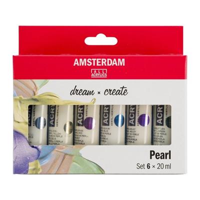 Bruynzeel Amsterdam standard series acrylverf parelmoer set 20ml, 6dlg. - thumbnail