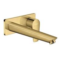 Wastafelmengkraan Talis E HansGrohe Afdekset Uitloop 22.5 cm en Afvoerplug Gepolijst Goud - thumbnail