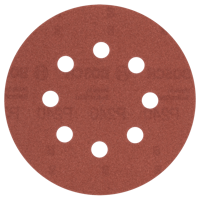 Bosch Accessoires schuurblad ø125mm | g240 | wp | 8 gaten | velc | 5 stuks - 2609256a27 - thumbnail