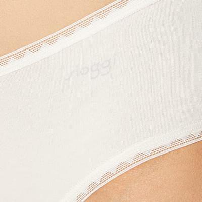 Onderbroeken dames 2-pack Basic Midi GO organische slip - XS - Creme | Dames slip - Onderbroek - Ondergoed - XS - Onderbroek - Ondergoed