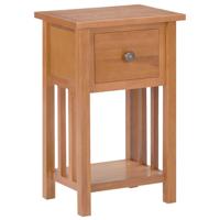 Bijzettafel met lade 35x27x55 cm massief eikenhout - thumbnail