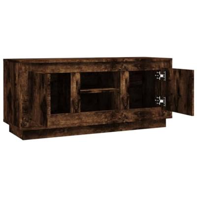 Tv-meubel 102x35x45 cm bewerkt hout gerookt eikenkleurig