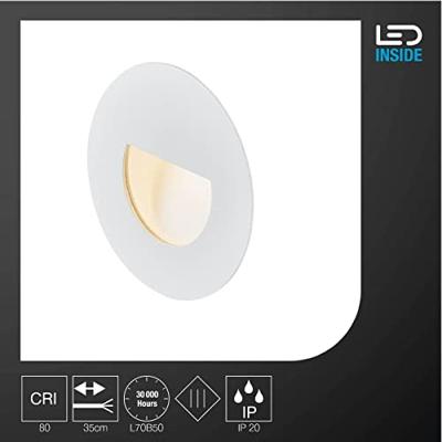 SLV 1002922 WORO LED-wandinbouwlamp LED vast ingebouwd 1.2 W Wit SLV 1002922 WORO LED-wandinbouwlamp LED vast ingebouwd 1.2 W Wit