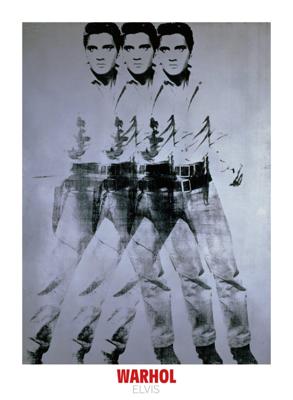 Kunstdruk Andy Warhol - Elvis 1963 Triple 66x90cm