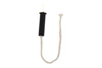 Led fles kaars vlam Lyon D 2,2 cm H 10 cm zwart - thumbnail