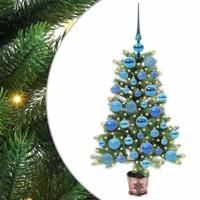 VidaXL Kerstboom met 150 led met standaard groen 90 cm pe - thumbnail