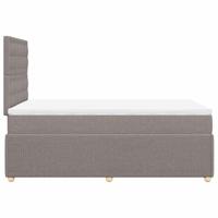 Boxspring met matras stof taupe 120x190 cm - thumbnail
