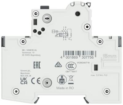 Siemens 5SU13546KK16 Aardlekschakelaar/zekeringautomaat 2-polig 16 A 0.03 A 230 V