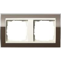 Gira Event Clear Bruin afdekraam Creme dubbbel 0212761