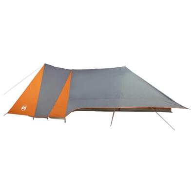 VidaXL Gezinstent met dak grijs en oranje 660 x 456 x 200 cm