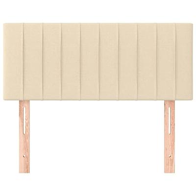 Hoofdbord 80x5x78/88 cm stof crmekleurig