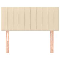 Hoofdbord 80x5x78/88 cm stof crmekleurig - thumbnail