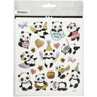 Creativ Company Stickers, panda&apos;s, vel 15x16,5 cm, 1 vel - thumbnail