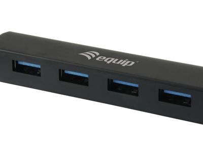 Equip Equip Life 4-Port USB 3.0 Hub - Hub - 4 x SuperSpeed USB 3.0 128953 USB-hub 4 poorten USB-A USB 3.0 5 GBit/s Zwart