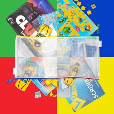 Opbergtas djois met rits a3 assorti | 8 stuks