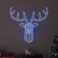 VidaXL Hertenkop met 140 led blauw 68 x 36,5 x 62,5 cm acryl - thumbnail