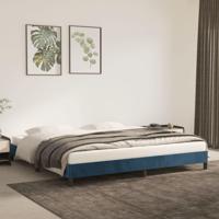 Bedframe zonder matras 200x200 cm fluweel donkerblauw - thumbnail