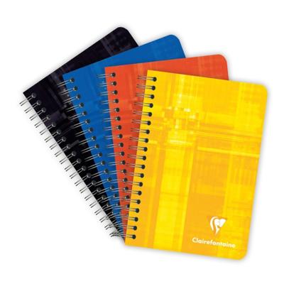 Notitieboek Clairefontaine 95x140mm spiraal lijn assorti | 5 stuks