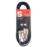 Stagg STC6P 2x 6.35 mm - 2x 6.35 jack kabel 6m - thumbnail