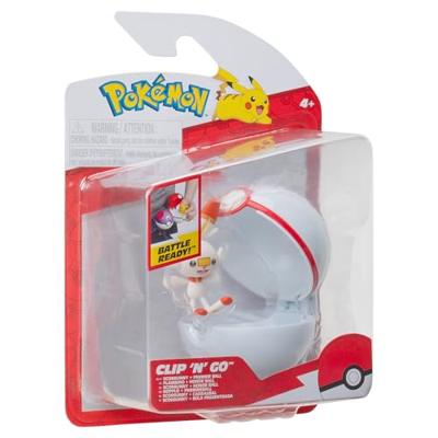 Pokemon Figure - Scorbunny + Premier Ball (Clip 'n' Go)