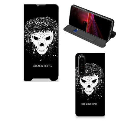 Mobiel BookCase Sony Xperia 1 III Skull Hair Mobiel BookCase Sony Xperia 1 III Skull Hair