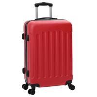 VidaXL Koffer met slot 3 pcs rood 50 x 31 x 78 cm abs kunststof - thumbnail