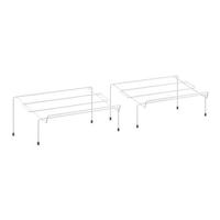 Metaltex Cipok Schoenenrek 42x24x17 cm 2 Stuks Wit - thumbnail