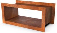 Egura Uitsparing Cortenstaal Houtopslag- Rechthoekig 780 x 350 x 380 mm Geroba - Geroba - thumbnail
