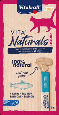 VITAKRAFT Vita Naturals Liquid Salmon - Kattensnoepje - 5 x 15g